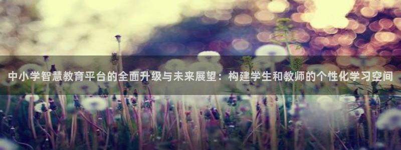 新航娱乐平台登录蒋渭水：中小学智慧教育平台的全面升级与未来展