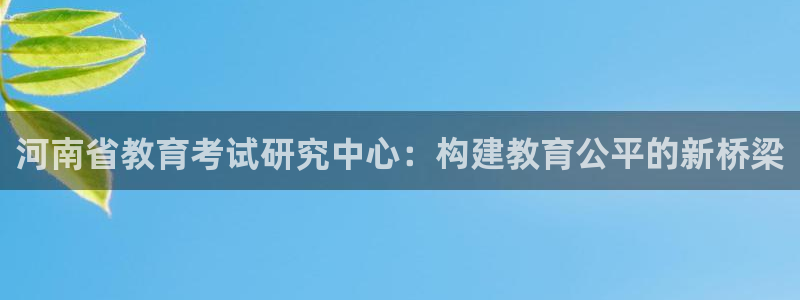 新航娱乐传媒招聘信息网：河南省教育考试研究中心：构建教育公平